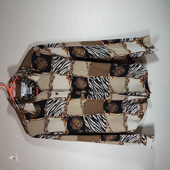 Vintage horse print blouse - Picture 1 of 5